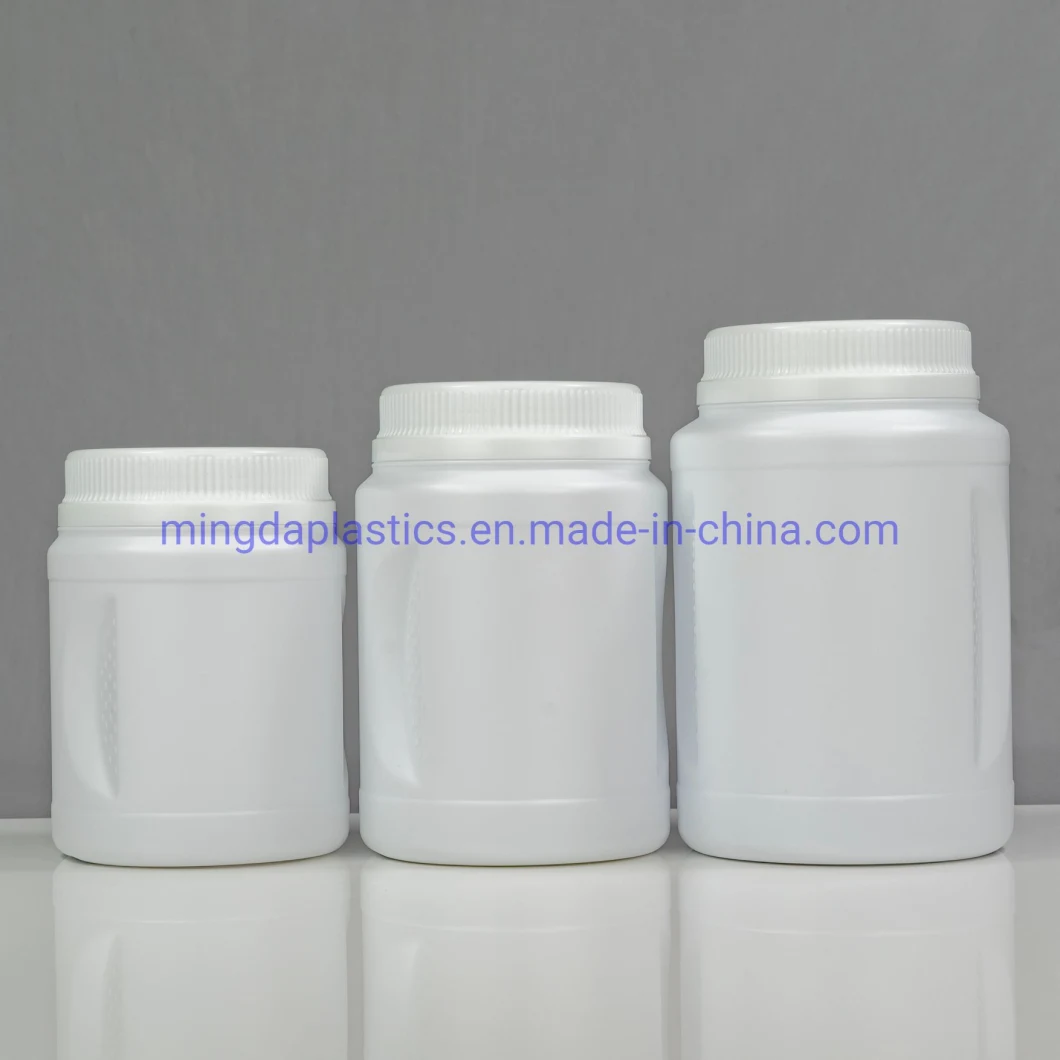 1389ml Empty White Sloping Shoulder Plastic Pill/Tablets/Capsule HDPE Packaging Protein Powder Round Bottle Manufacturer