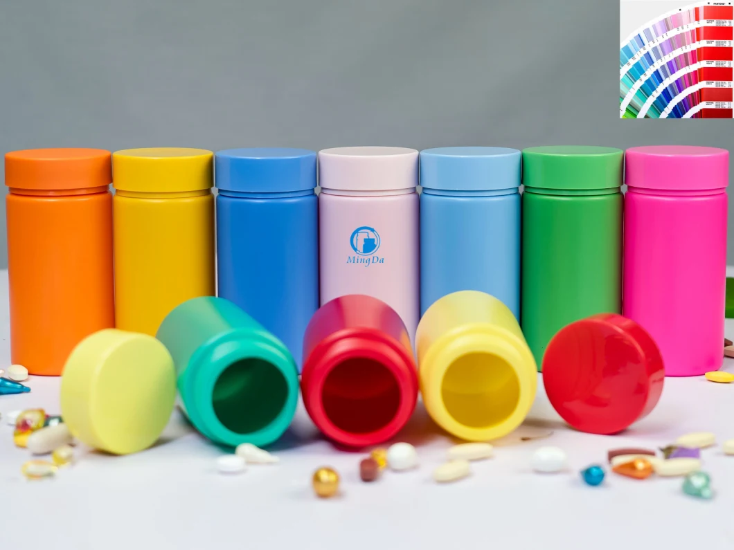 HDPE Cylindrical Fish Oil Plastic Bottle