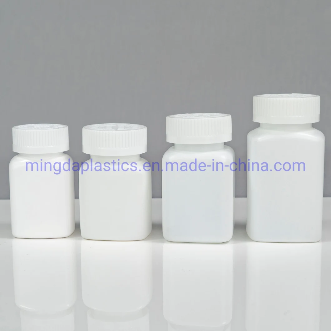 150ml Eco-Friendly Square Customized Food Medicine Grade Empty Plastic HDPE Bottle