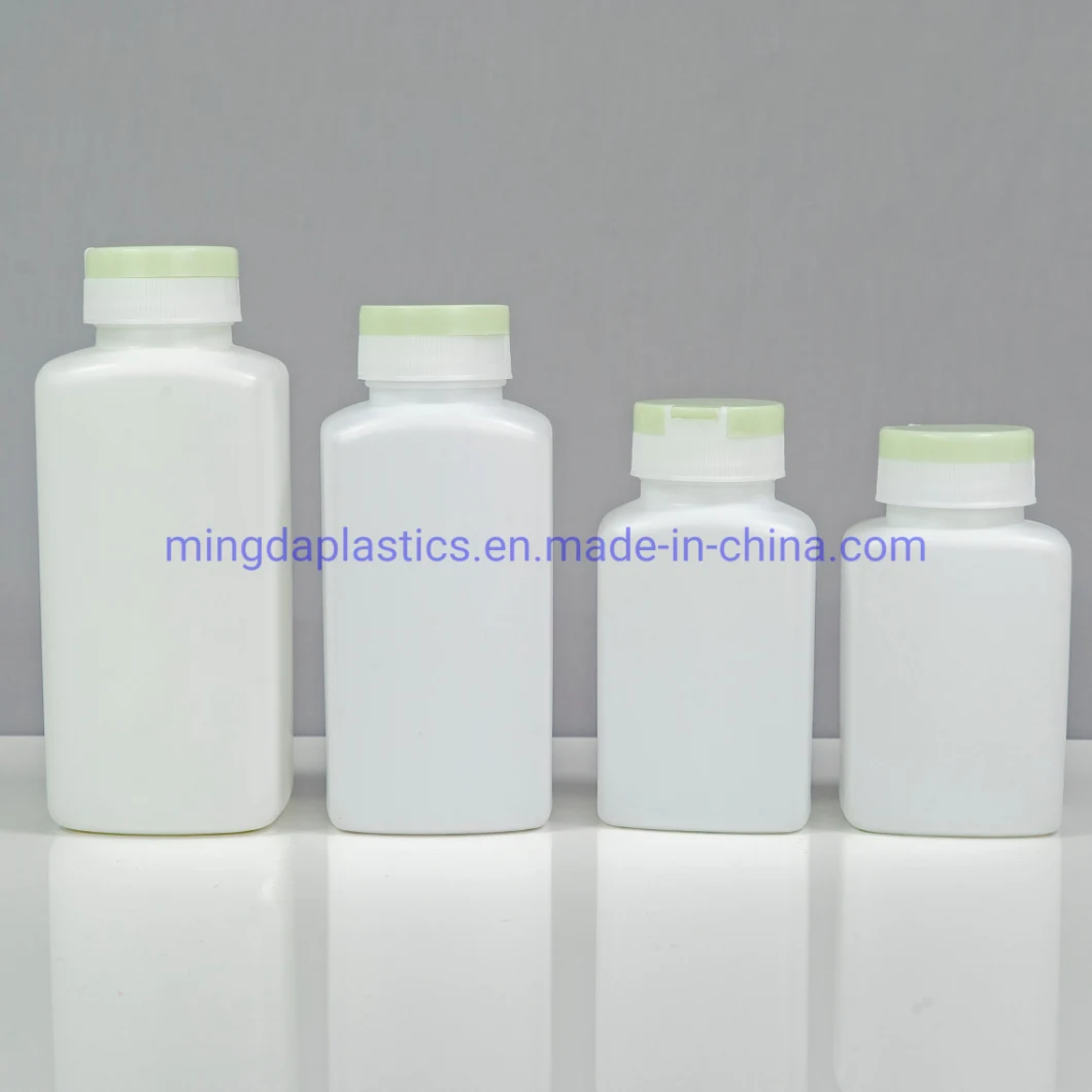 HDPE 155ml Square Plastic Tablets /Food Products Packaging Medicine Bottle