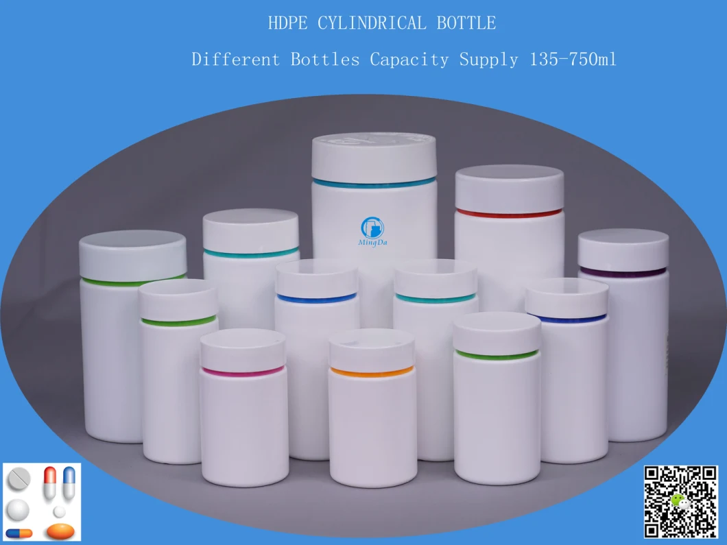 HDPE 500ml Cylindrical Plastic Bottle (MD-754)