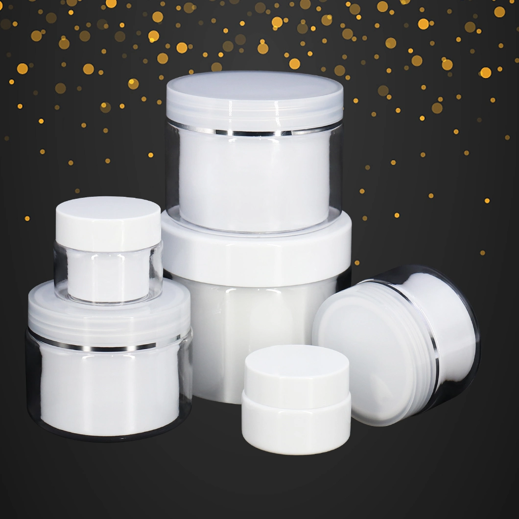 Wholesale 30g 50g 100g 250g 450g Round Pet Plastic Skincare Cosmetic Packaging Cream Jar