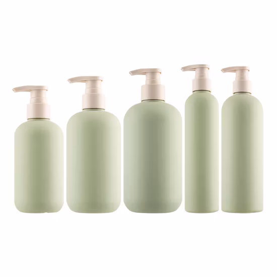 Recarregável ecológico 200ml 500ml 800ml Frasco de xampu de HDPE quadrado para lavagem de cabelo