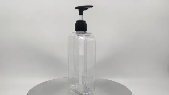 Garrafa de plástico HDPE plana e redonda de 500 ml para xampu de cuidados com o bebê, gel de banho, embalagem de produtos