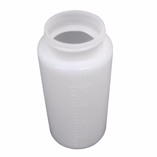 Garrafas de suco frio redondas brancas embalagem 200ml garrafa de plástico HDPE vazia com marca de escala