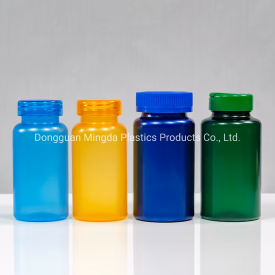 Cápsulas brilhantes redondas personalizadas PCR Pet 38 mm altura gargalo Garrafa 150 ml