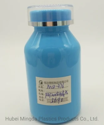 HDPE/Pet MD-376 200ml Plástico Remédio/Produtos de Saúde Garrafa de Ombro Inclinada