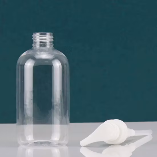 250ml 350ml 550ml Frasco redondo de loção para xampu de plástico para animais de estimação