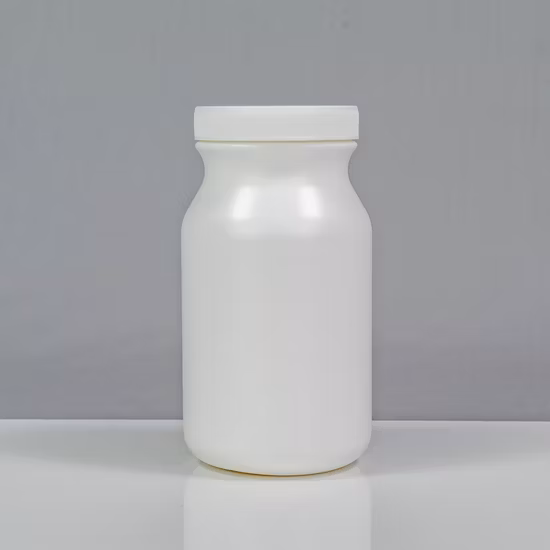 Embalagem por atacado Venda imperdível Frasco branco de pele fosca Alta densidade Grau alimentício Recipiente de formato irregular Garrafa de plástico PEAD de vários tamanhos