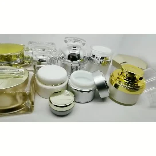 Preço competitivo 30ml OEM PP como ABS Ouro Plástico Transparente Creme Frasco Airless Press Press com Tampa